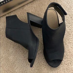 Black Peeptoe Heels